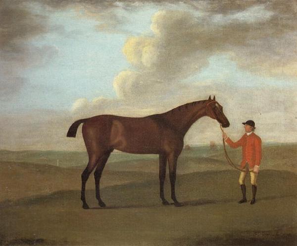 Francis Sartorius The Racehorse 'Basilimo' Held by a Groom on a Racecourse oil painting picture
